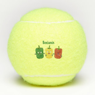 Balles De Tennis Caricature de chant trio capsicum poivre clair