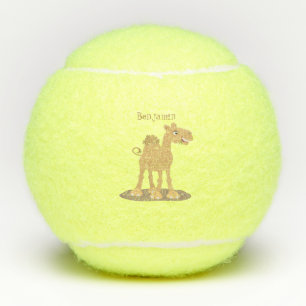 Balles De Tennis Caricature de dromadaire joyeux et souriant