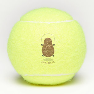 Balles De Tennis Caricature de la corde de saut de pomme de terre t