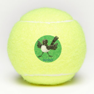 Balles De Tennis Caricature de Willie Wagtail australienne personna