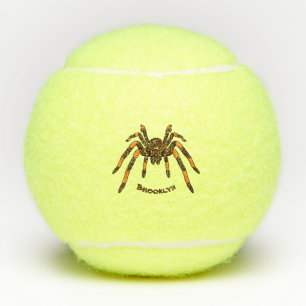 Balles De Tennis Caricature déplaisante de tarantule brun et orange