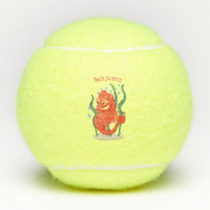 Balles De Tennis Caricature d'hippocampe pygmée