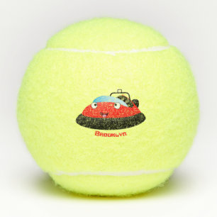 Balles De Tennis Caricature d'hovercraft rouge joyeux
