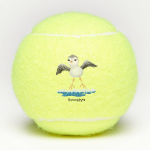Balles De Tennis Caricature en bécasseau mignon