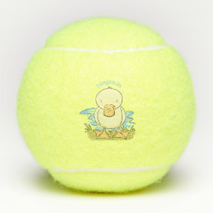 Balles De Tennis Caricature jaune mignon pour canard bébé