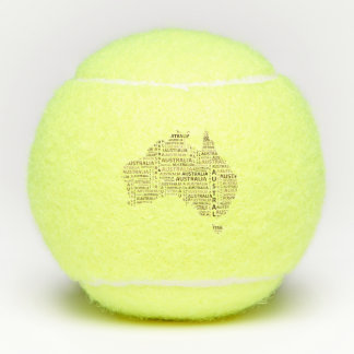 Balles De Tennis Carte de l'Australie continente
