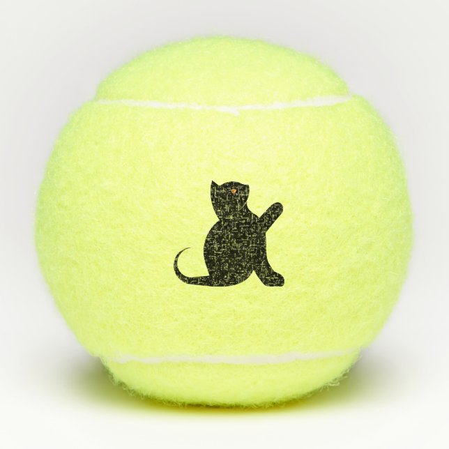 Balles De Tennis Cat dit bonjour (Devant)