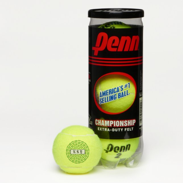 Balles De Tennis Cercles de feuilles concentrées par Kenneth Yoncic (Boîte)