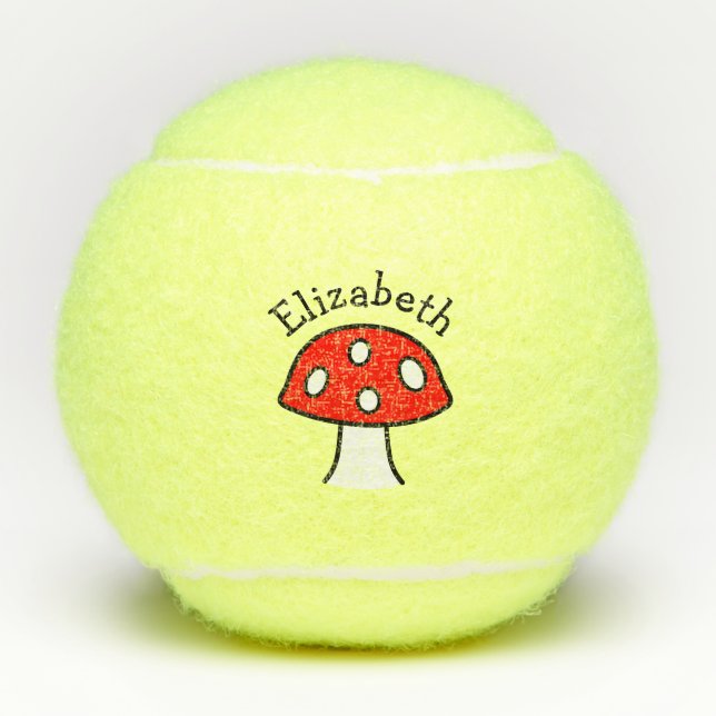 Balles de tennis Champignon Rouge (Devant)