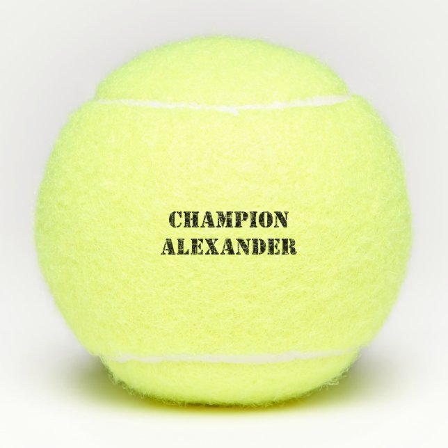 Balles De Tennis Champion avec nom personnalisable (Devant)