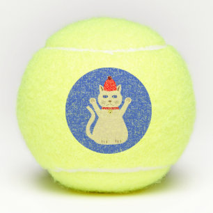 Balles De Tennis Chat de Noël mignon