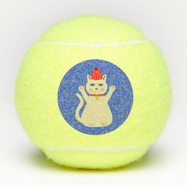 Balles De Tennis Chat de Noël mignon (Devant)