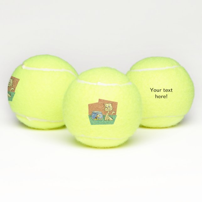 Balles De Tennis Chat et cuvette de poisson (Multiple)