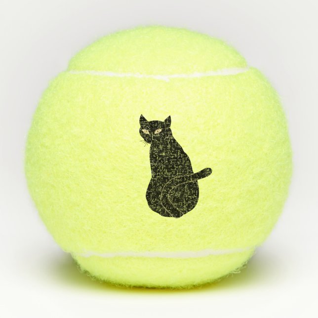 Balles De Tennis Chat noir - (Devant)