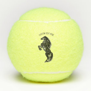 Balles De Tennis Cheval sauvage noir droit - Dessin - Ajouter votre