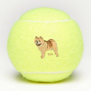 Balles De Tennis Chow Chow dog cartoon