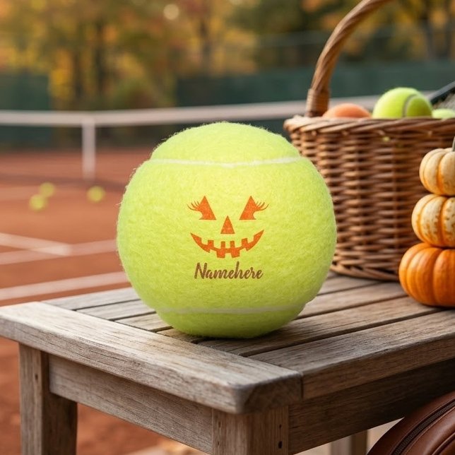 Balles De Tennis Citrouille personnalisée Jack O Lantern Halloween  (Créateur téléchargé)