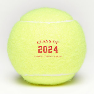 Balles De Tennis Classe avec le nom de l'école Rouge