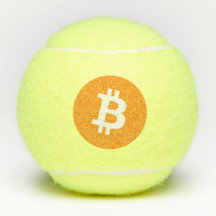 Balles de tennis classiques de logo de bitcoin