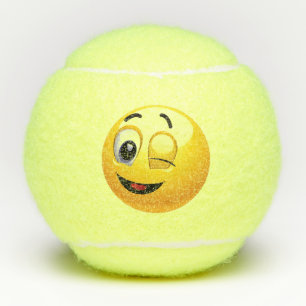 Balles De Tennis Cligner de l'oeil Emoji