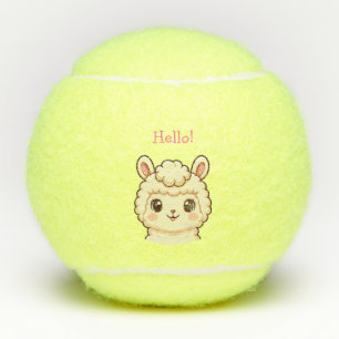 Balles De Tennis Conception d'illustration de lama mignon