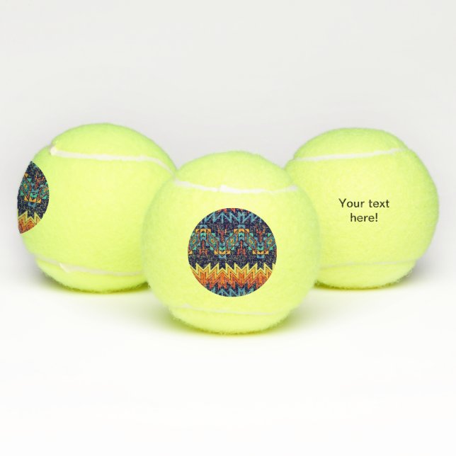 Balles De Tennis Conception tribale d'abrégé sur conception (Multiple)