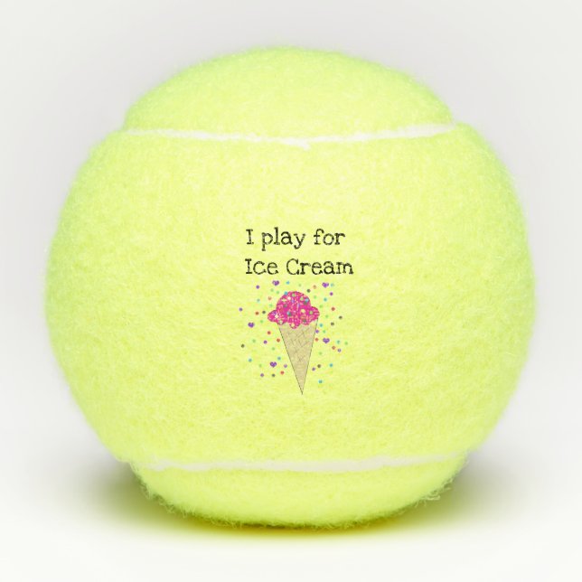 Balles De Tennis Cône de glace avec points de confettis (Devant)