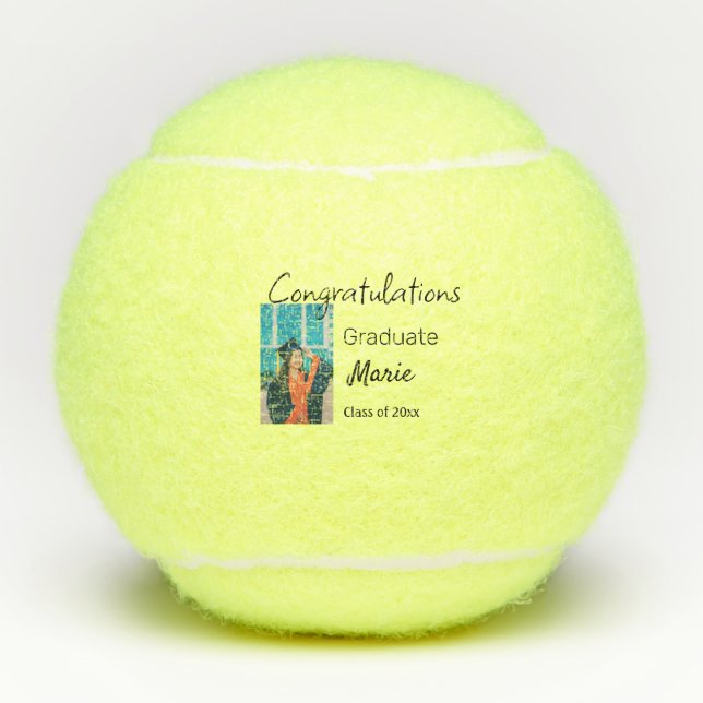 Balles De Tennis Congratulations graduation add name year text phot (Devant)