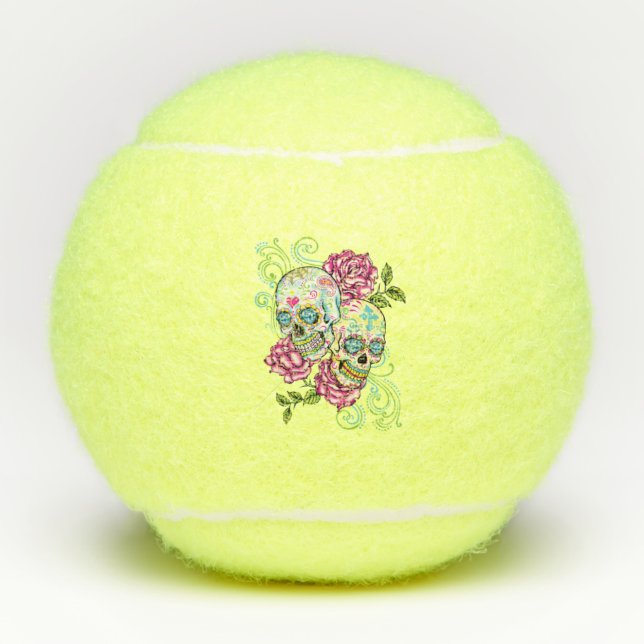 Balles De Tennis Crânes à sucre (Devant)
