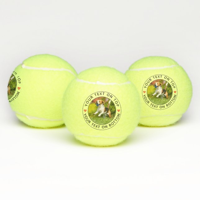 Balles De Tennis Create Your Own Personalized Photo Simple Text (Multiple)