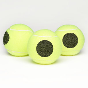 Balles De Tennis Création en noir personnalisé Ajouter une photo ou