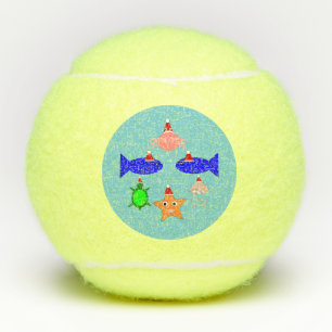 Balles De Tennis Créatures de la mer de Noël