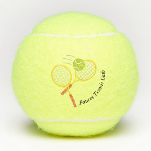 Balles De Tennis Créez votre propre logo de club créatif jaune noir