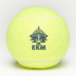 Balles De Tennis Croisière de plage personnalisée Monogramme d'ancr
