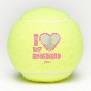 Balles De Tennis Custom I Love My Boyfriend - Ajouter photo et nom