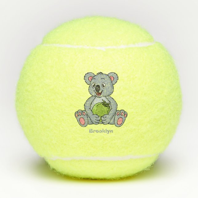 Balles De Tennis Cute koala and coconut cartoon illustration (Devant)