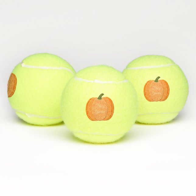 Balles De Tennis Cute Orange Genre Neutre Citrouille Personnalisé (Multiple)
