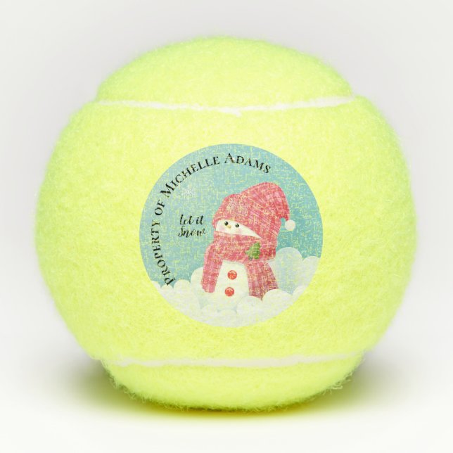 Balles De Tennis Cute Snowman (Devant)