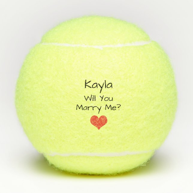 Balles De Tennis Demande en Mariage Proposition (Devant)