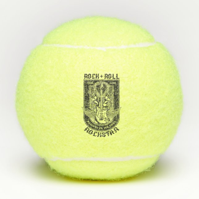 Balles De Tennis Design Guitar Rock (Devant)