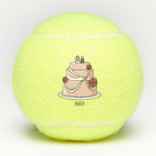 Balles De Tennis dessin animé de gâteau mariage