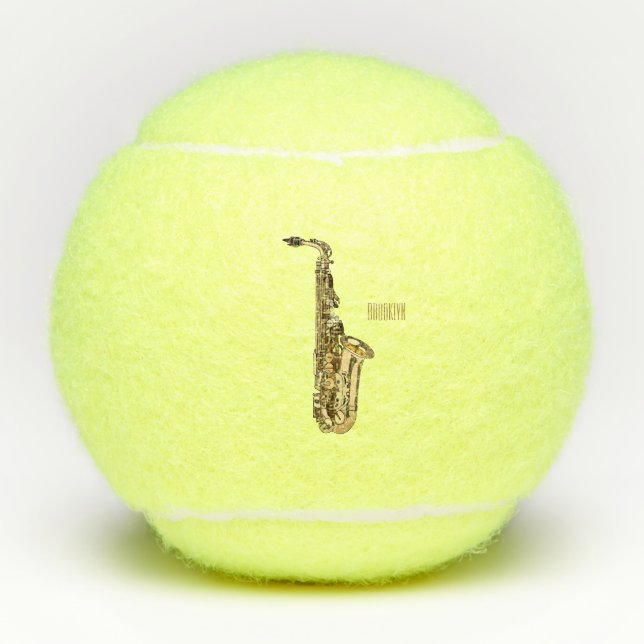 Balles De Tennis dessin animé saxophone (Devant)