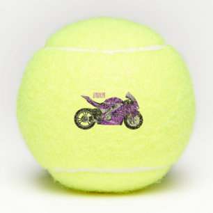 Balles De Tennis Dessin de moto de sport violet