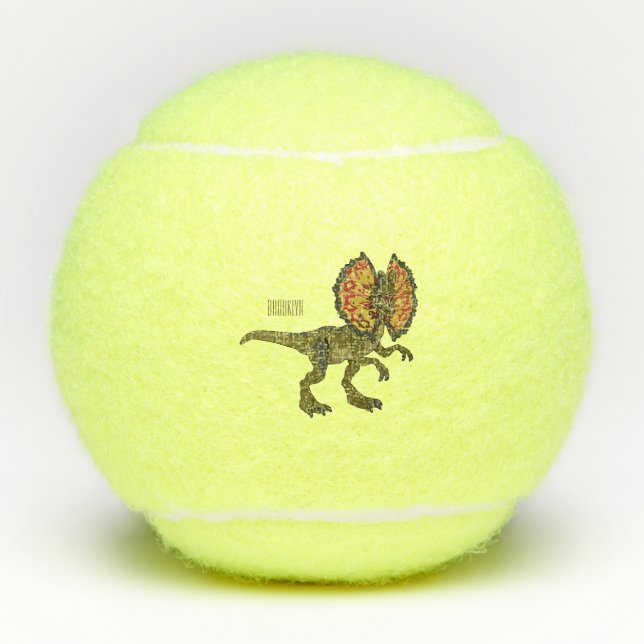 Balles De Tennis Dilophosaurus dessin animé (Devant)