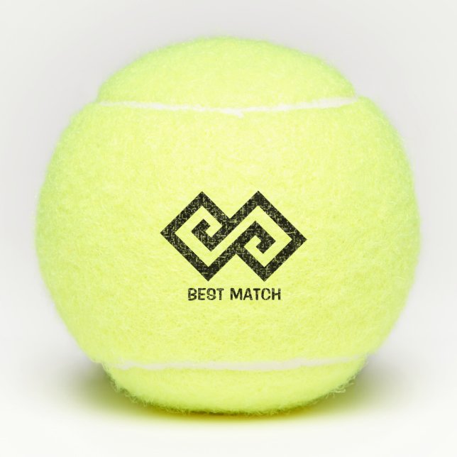 Balles De Tennis Double Diamant Beau (Devant)