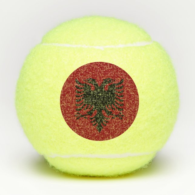 Balles De Tennis Drapeau albanais (Devant)