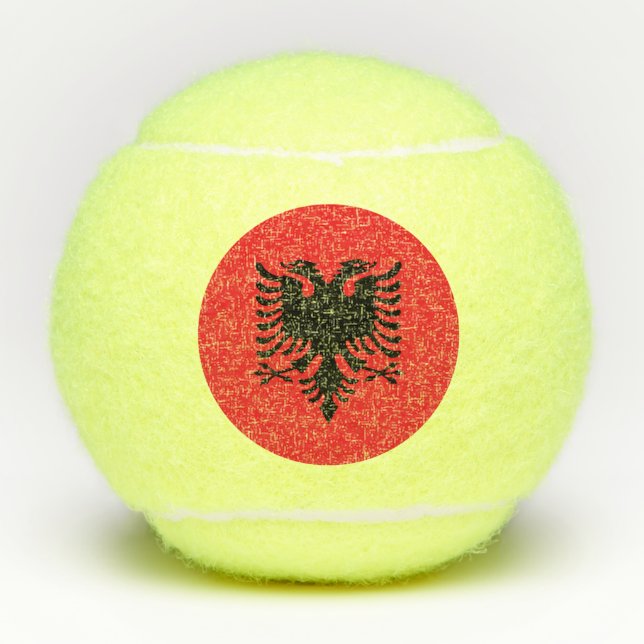 Balles De Tennis Drapeau albanais (Devant)