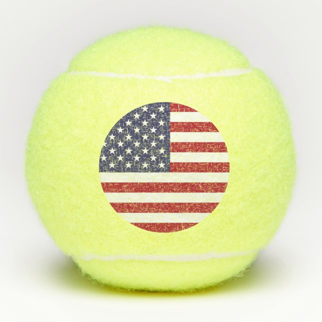 Balles De Tennis Drapeau américain américain (Devant)