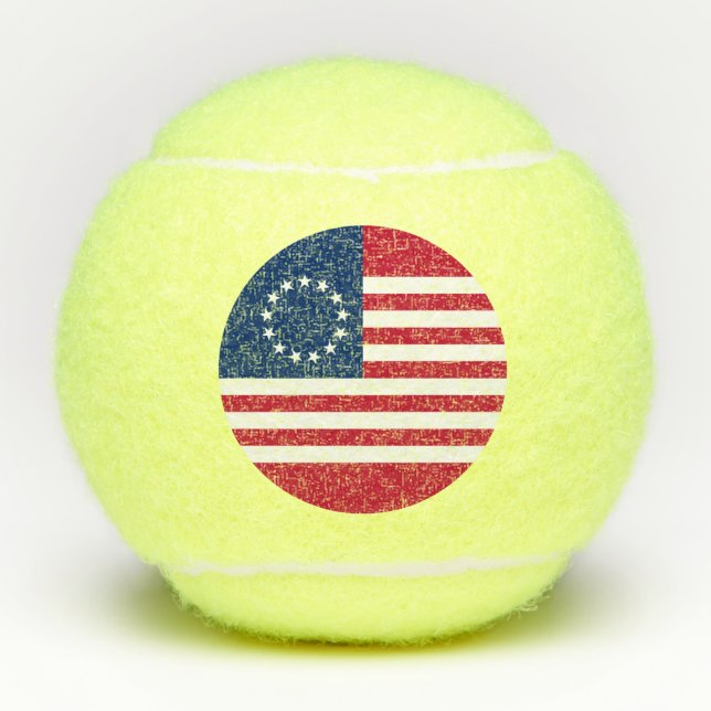 Balles De Tennis Drapeau américain Betsy Ross (Devant)