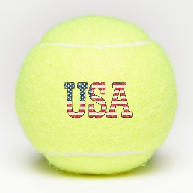 Balles De Tennis Drapeau américain patriotique États-Unis Étoiles e (Devant)